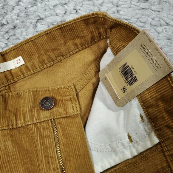 Levi's 94 Baggy Corduroy Brown Straight Leg Loose Pants Y2K 90s Size 23 x 31 - Picture 6 of 12